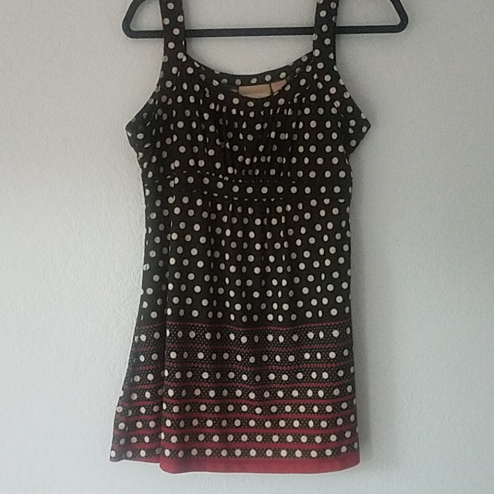 Long Polka Dot Tank Top by Personal Identity